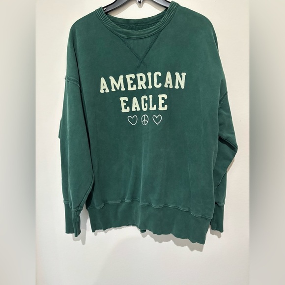 American Eagle Green Crewneck size small - Picture 1 of 5